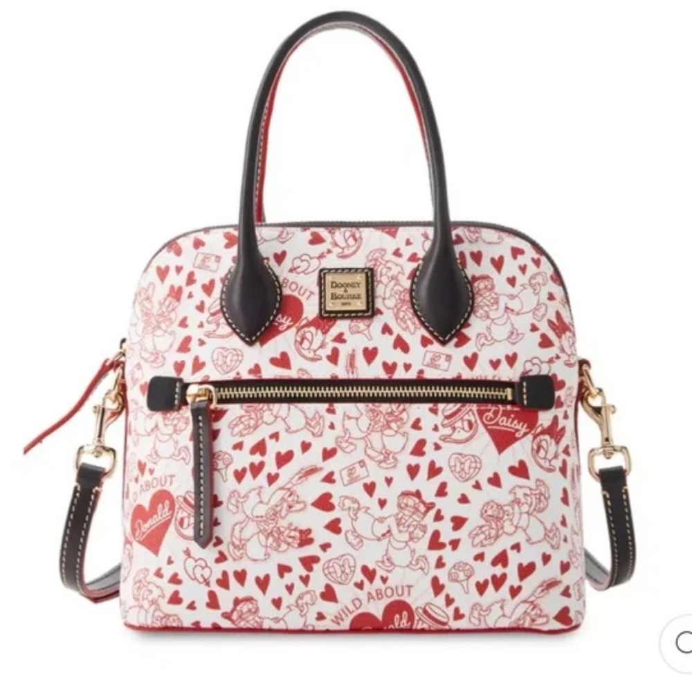 Dooney & Bourke Red and White Heart Satchel
